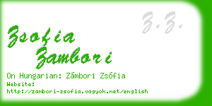 zsofia zambori business card
